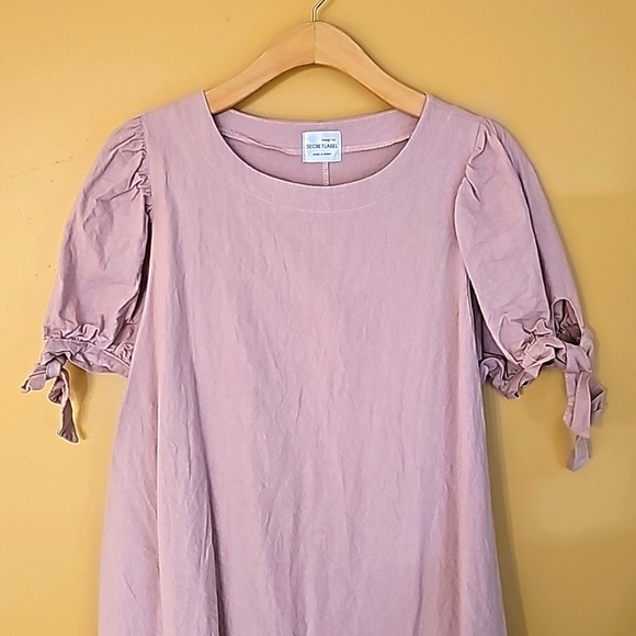 "Secret Label" Linen Cap Sleeve Dress - Picture 2 of 3